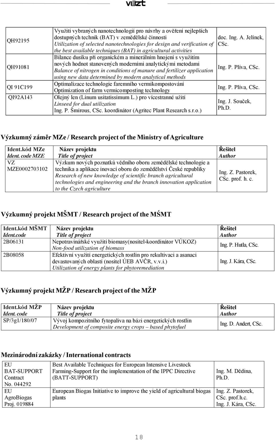 metodami Balance of nitrogen in conditions of manure and fertilizer application using new data determined by modern analytical methods Optimalizace technologie faremního vermikompostování