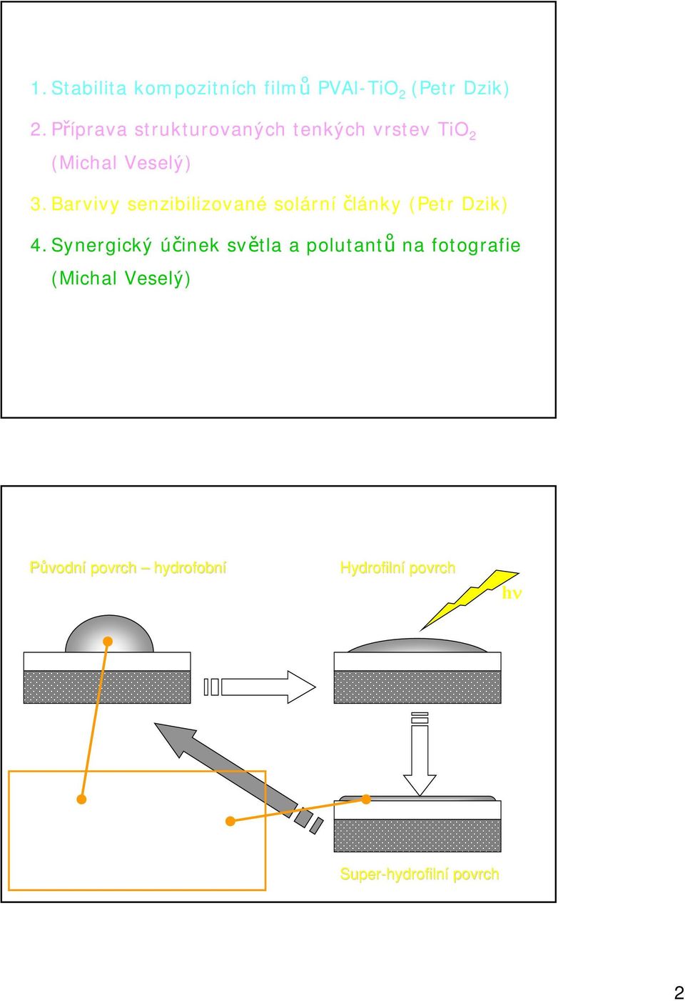 Barvivy senzibilizované solární články (Petr Dzik) 4.