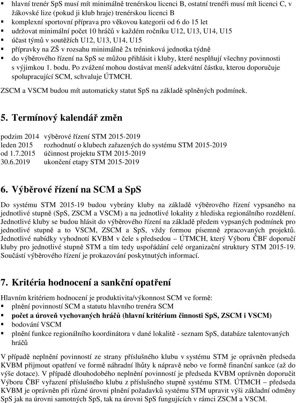 týdně do výběrového řízení na SpS se můžou přihlásit i kluby, které nesplňují všechny povinnosti s výjimkou 1. bodu.