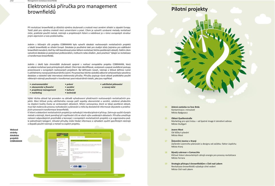 Cílem je vytvořit uznávané metody revitalizací měst, praktické použití metod, nástrojů a projektových řešení a nabídnout je v rámci evropských struktur jiným zájemcům o tuto problematiku.