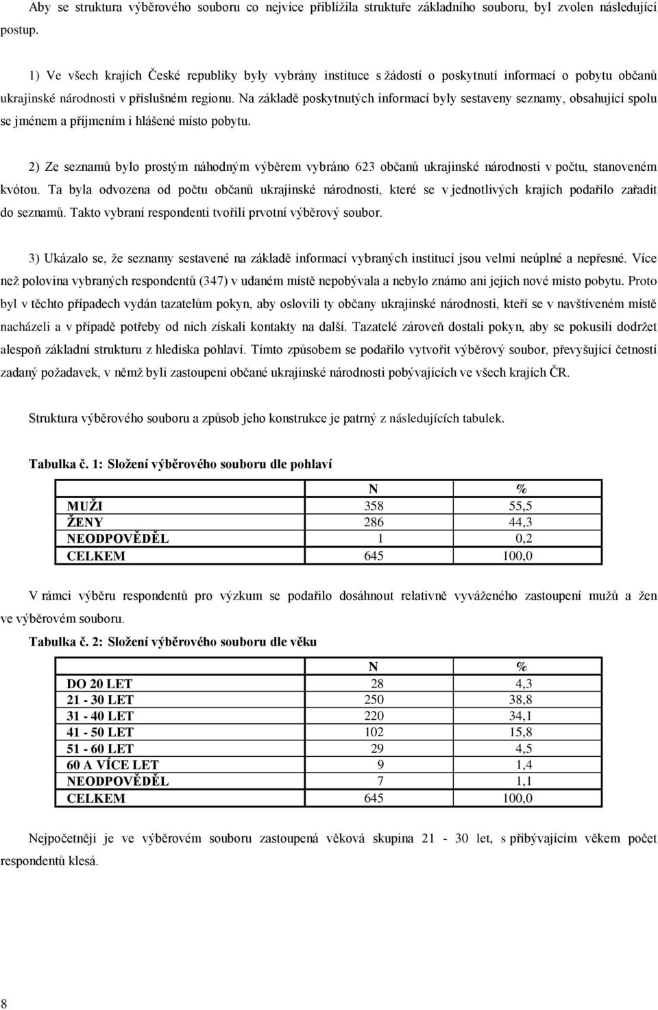 Na základě poskytnutých informací byly sestaveny seznamy, obsahující spolu se jménem a příjmením i hlášené místo pobytu.