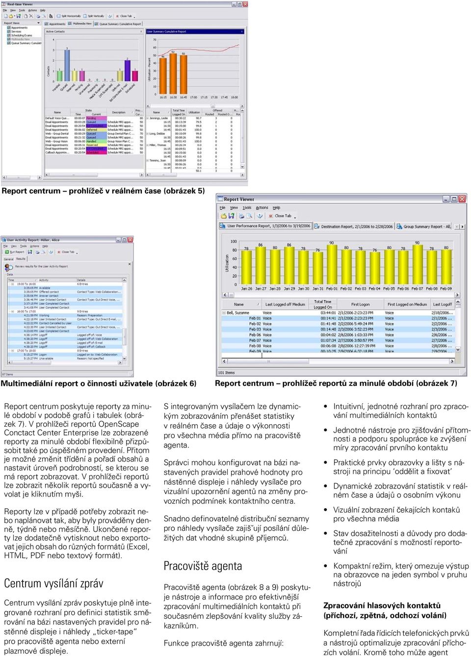 V prohlížeči reportů OpenScape Conctact Center Enterprise lze zobrazené reporty za minulé období flexibilně přizpůsobit také po úspěšném provedení.