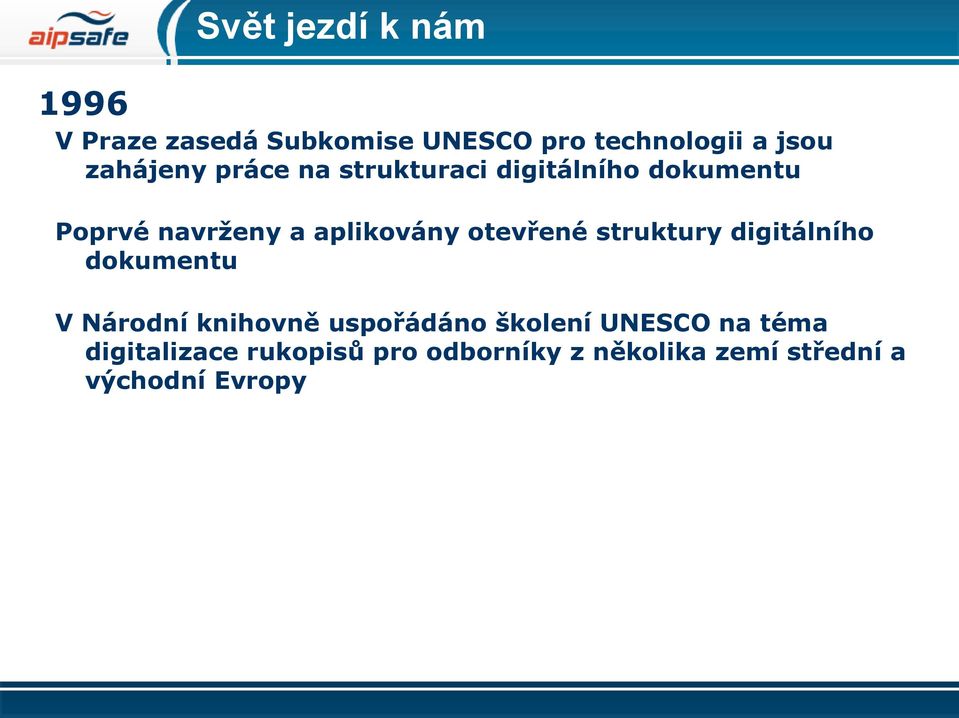 otevřené struktury digitálního dokumentu V Národní knihovně uspořádáno školení