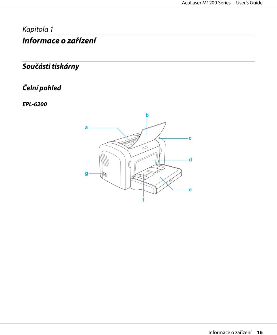 Čelní pohled EPL-6200 b a c