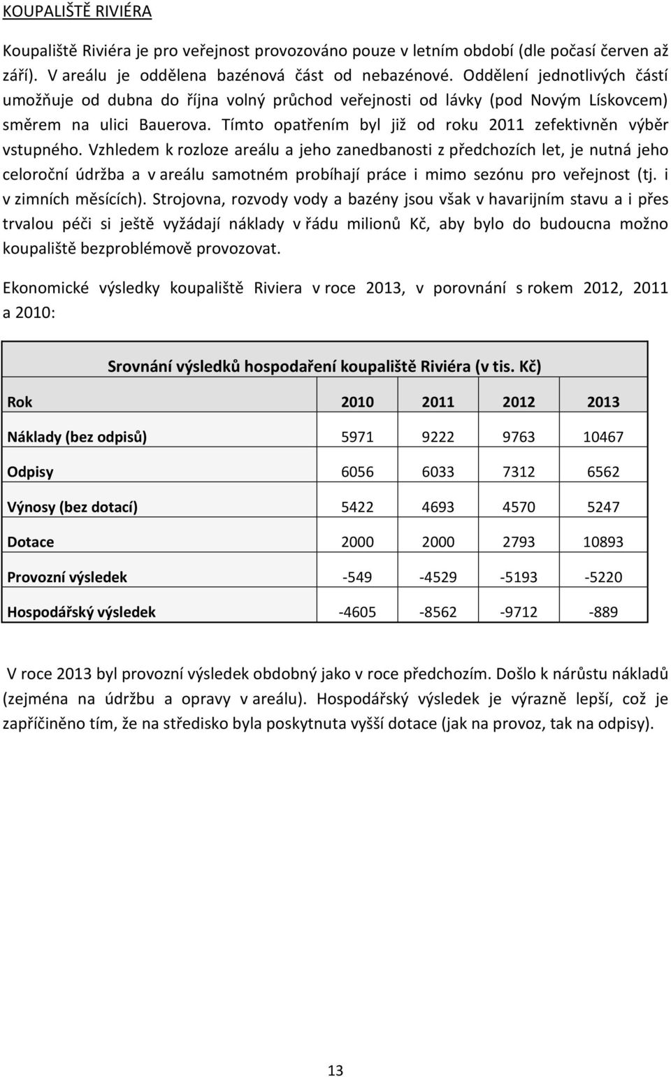 Tímto opatřením byl již od roku 2011 zefektivněn výběr vstupného.