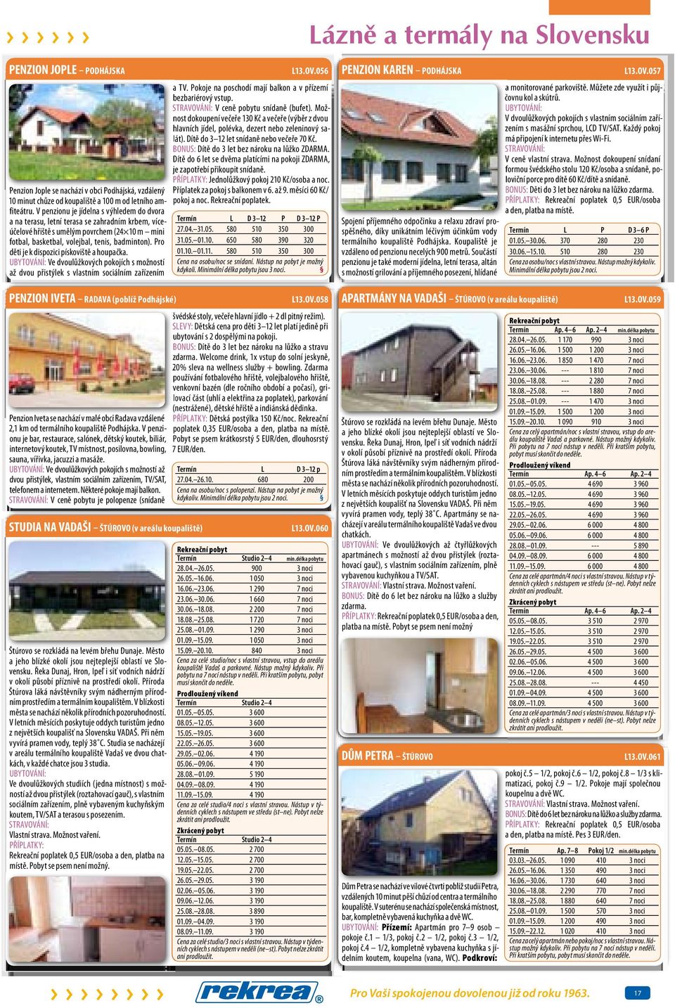 Dítě do 6 let se dvěm pltícími n pokoji ZDARMA, je zpotřebí přikoupit snídně. Jednolůžkový pokoj 210 Kč/osob noc.