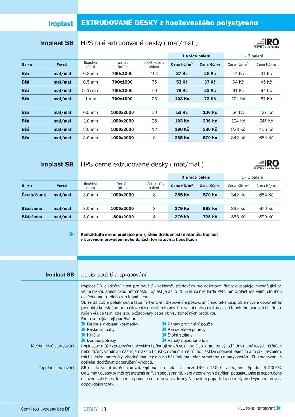 Kč 127 Kč Bílá mat/mat 1,0 mm 1000x2000 25 103 Kč 206 Kč 124 Kč 247 Kč Bílá mat/mat 2,0 mm 1000x2000 12 190 Kč 380 Kč 228 Kč 456 Kč Bílá mat/mat 3,0 mm 1000x2000 8 285 Kč 570 Kč 342 Kč 684 Kč