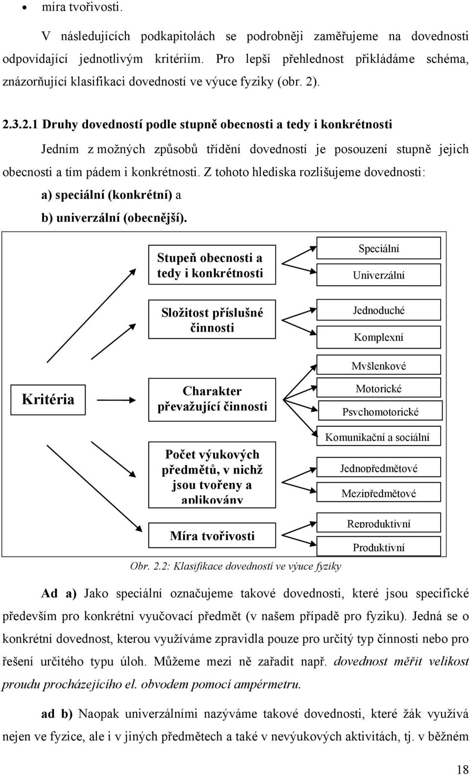 . 2.3.2.1 Druhy dovedností podle stupně obecnosti a tedy i konkrétnosti Jedním z moţných zpŧsobŧ třídění dovedností je posouzení stupně jejich obecnosti a tím pádem i konkrétnosti.