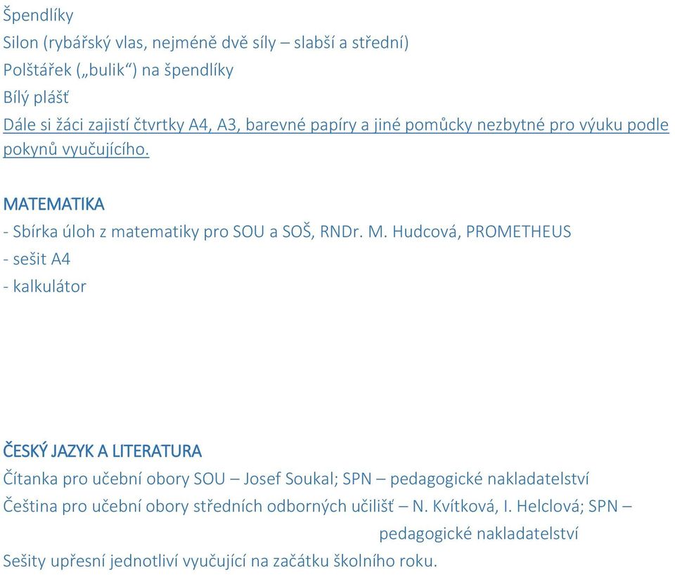 TEMATIKA - Sbírka úloh z matematiky pro SOU a SOŠ, RNDr. M.