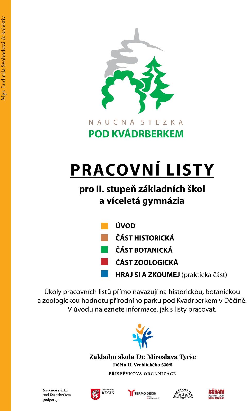 ZKOUMEJ (praktická část) Úkoly pracovních listů přímo navazují na historickou, botanickou a zoologickou