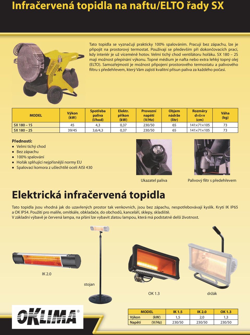 Topné médium je nafta nebo extra lehký topný olej (ELTO).