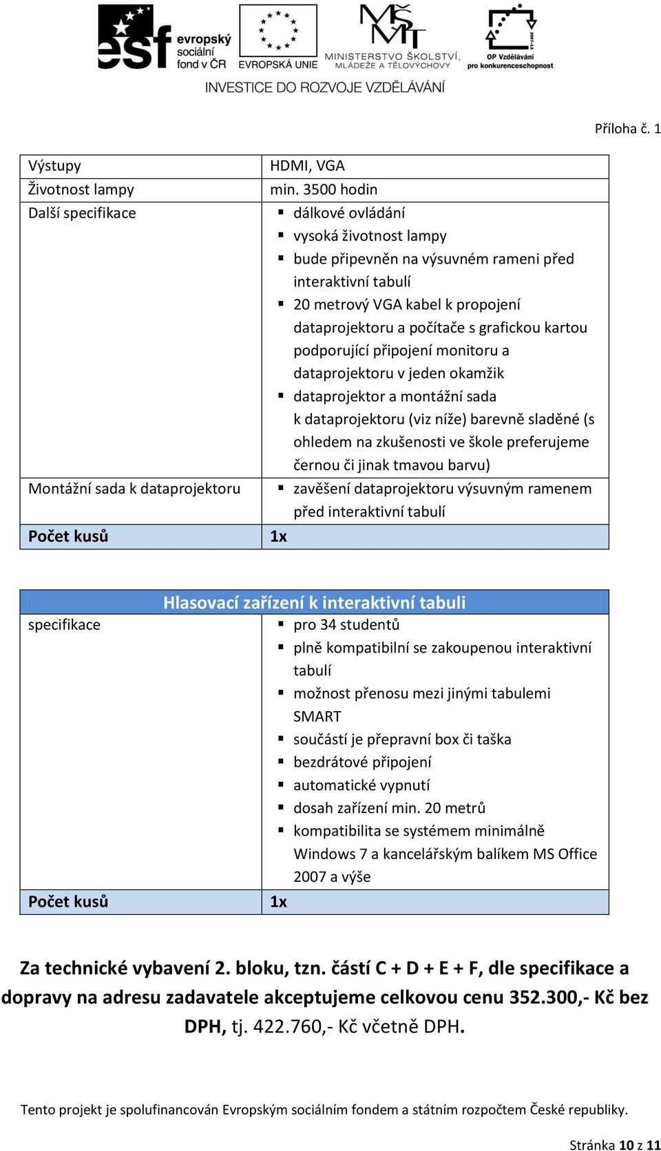 připojení monitoru a dataprojektoru v jeden okamžik dataprojektor a montážní sada k dataprojektoru (viz níže) barevně sladěné (s ohledem na zkušenosti ve škole preferujeme černou či zavěšení