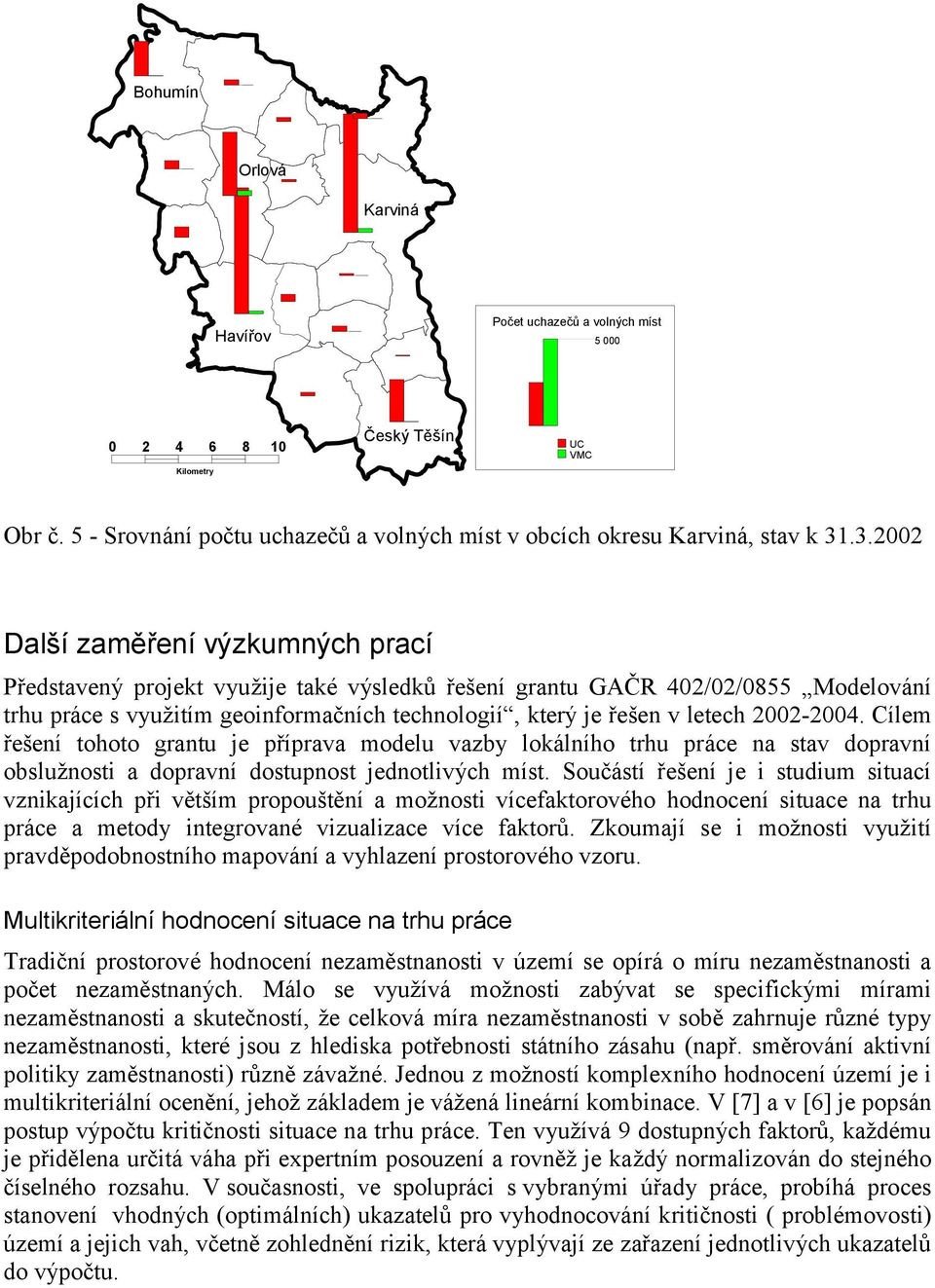 2002-2004. Cílem řešení tohoto grantu je příprava modelu vazby lokálního trhu práce na stav dopravní obslužnosti a dopravní dostupnost jednotlivých míst.