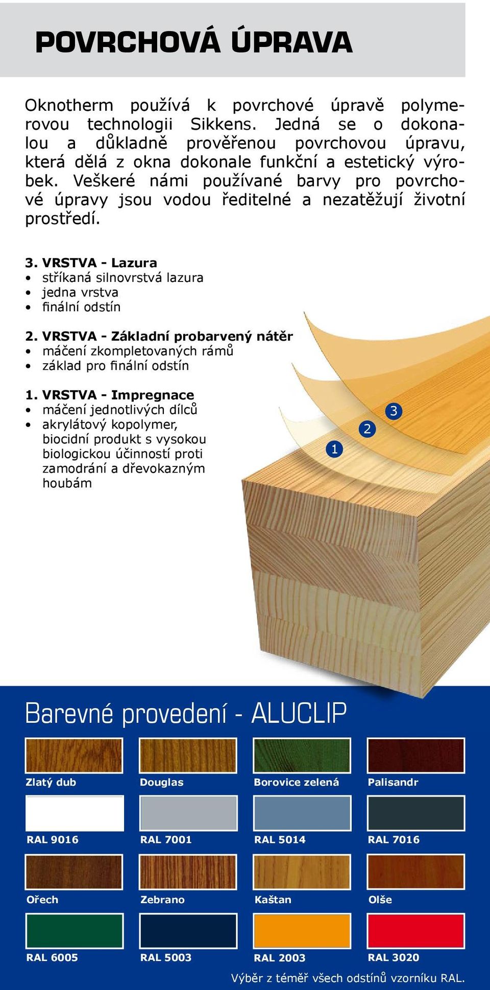 Veškeré námi používané barvy pro povrchové úpravy jsou vodou ředitelné a nezatěžují životní prostředí. 3. VRSTVA - Lazura stříkaná silnovrstvá lazura jedna vrstva finální odstín 2.