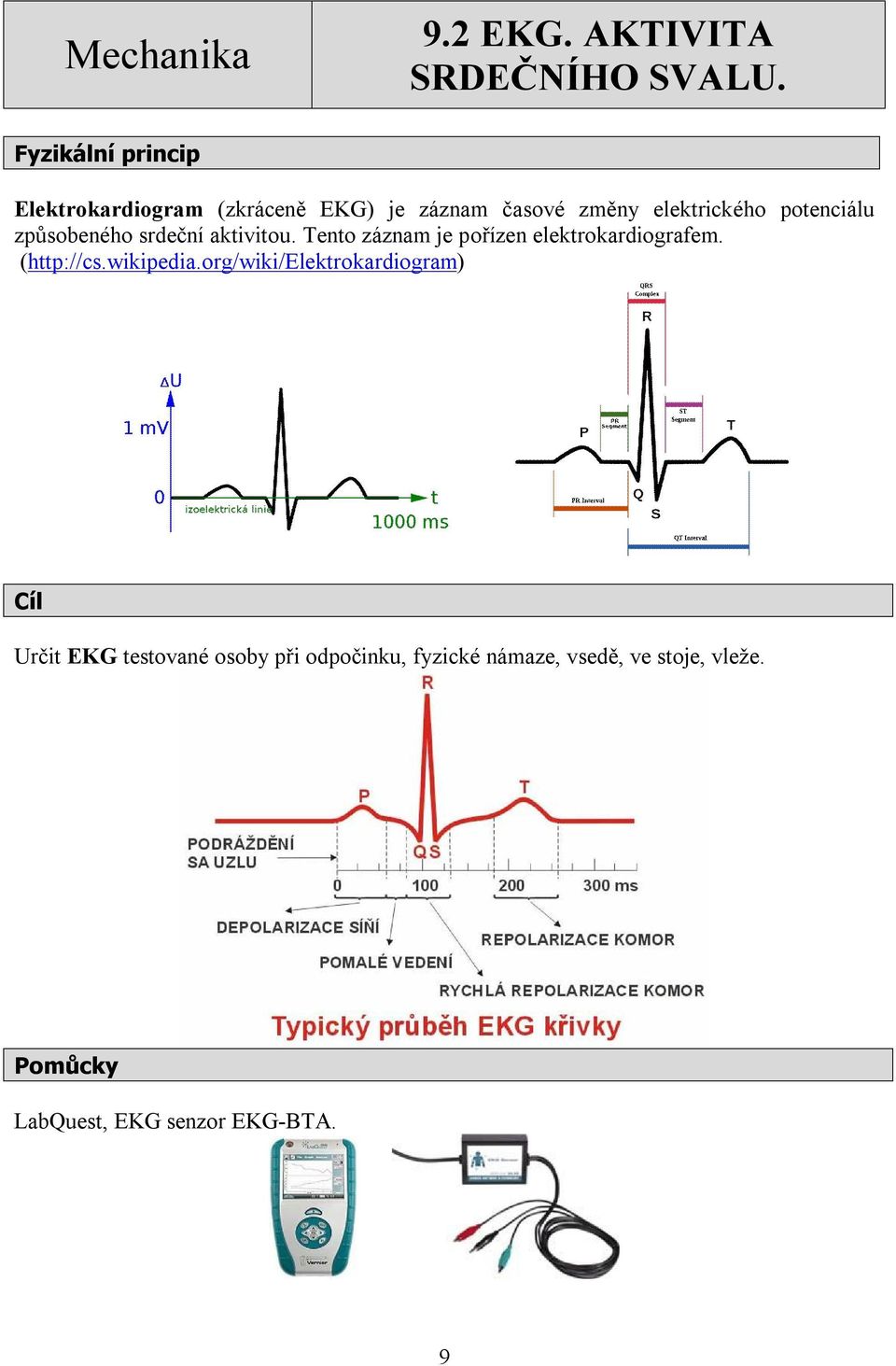 způsobeného srdeční aktivitou. Tento záznam je pořízen elektrokardiografem. (http://cs.wikipedia.