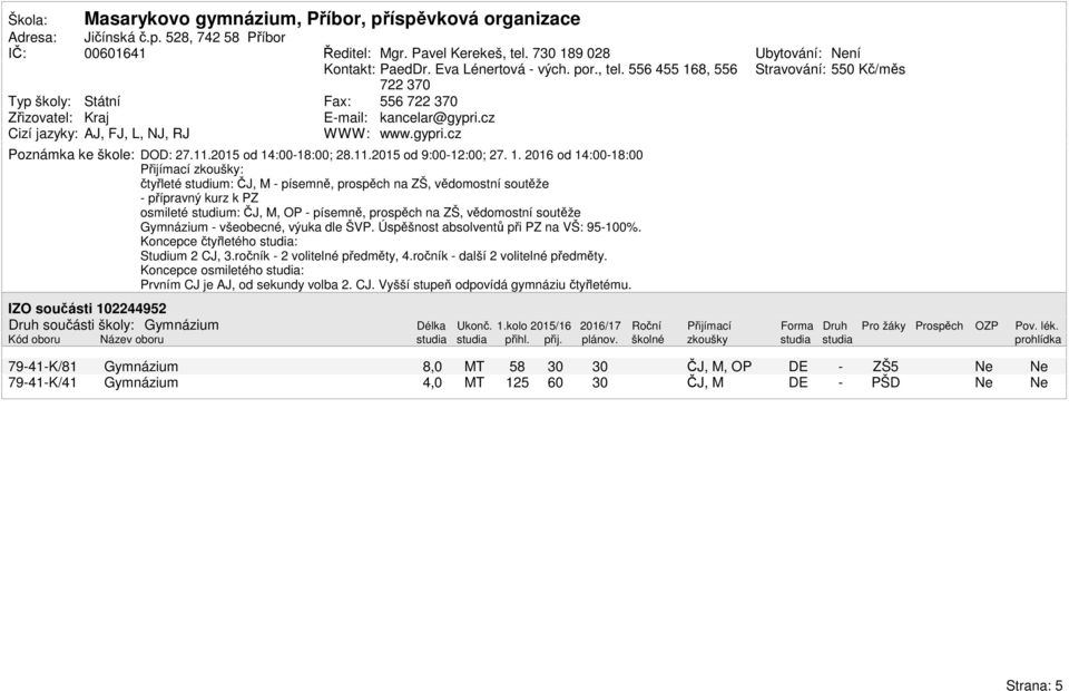 , 55 722 370 Fax: 55 722 370 Email: kancelar@gypri.cz WWW: www.gypri.cz Poznámka ke škole: DOD: 27..2015 od 14