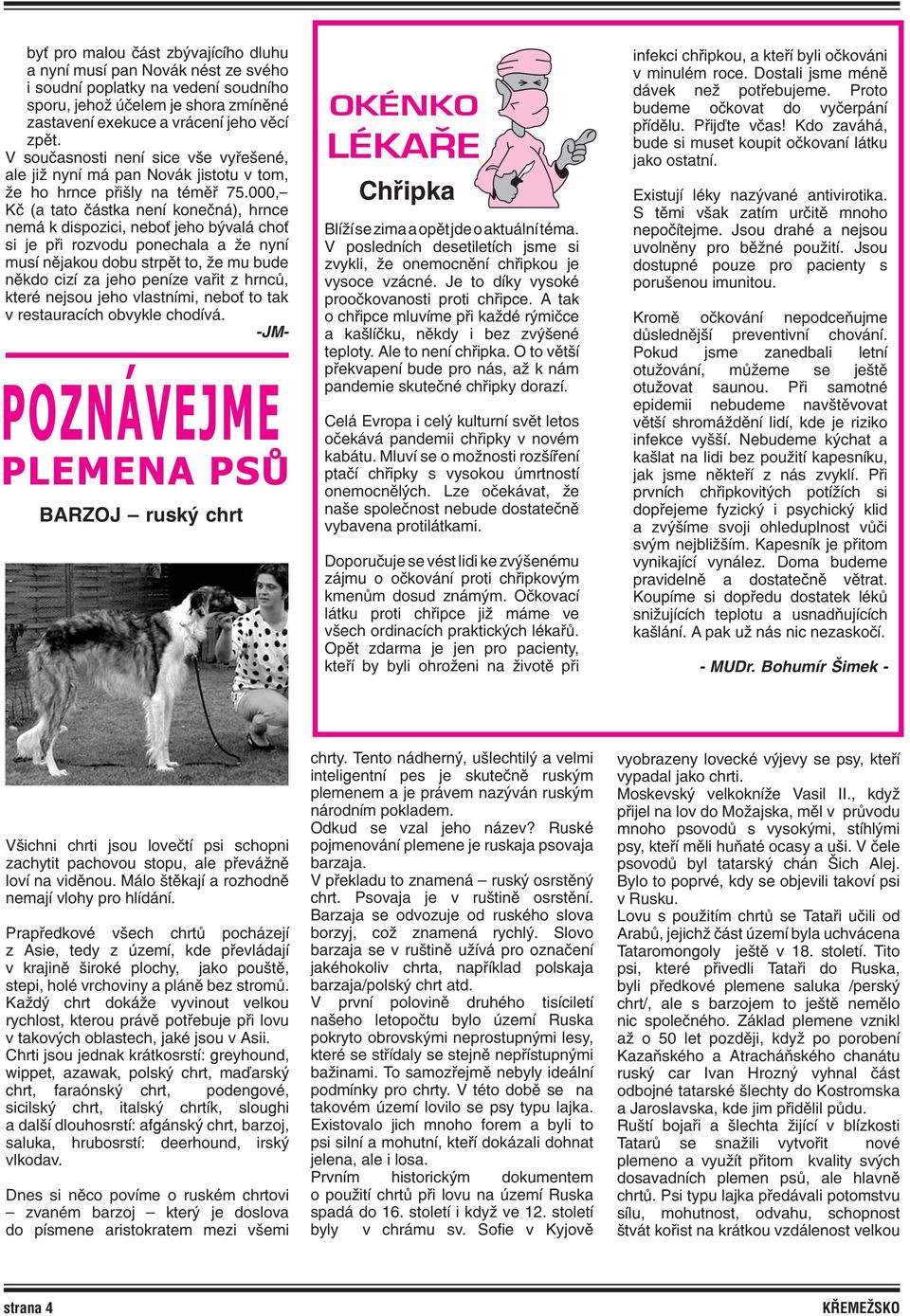 Celá Evropa i celý kulturní svět letos očekává pandemii chřipky v novém kabátu. Mluví se o možnosti rozšíření ptačí chřipky s vysokou úmrtností onemocnělých.