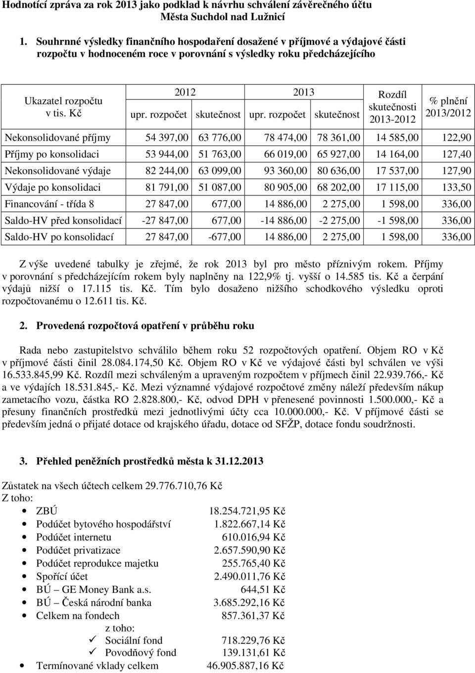 rozpočet skutečnost upr.