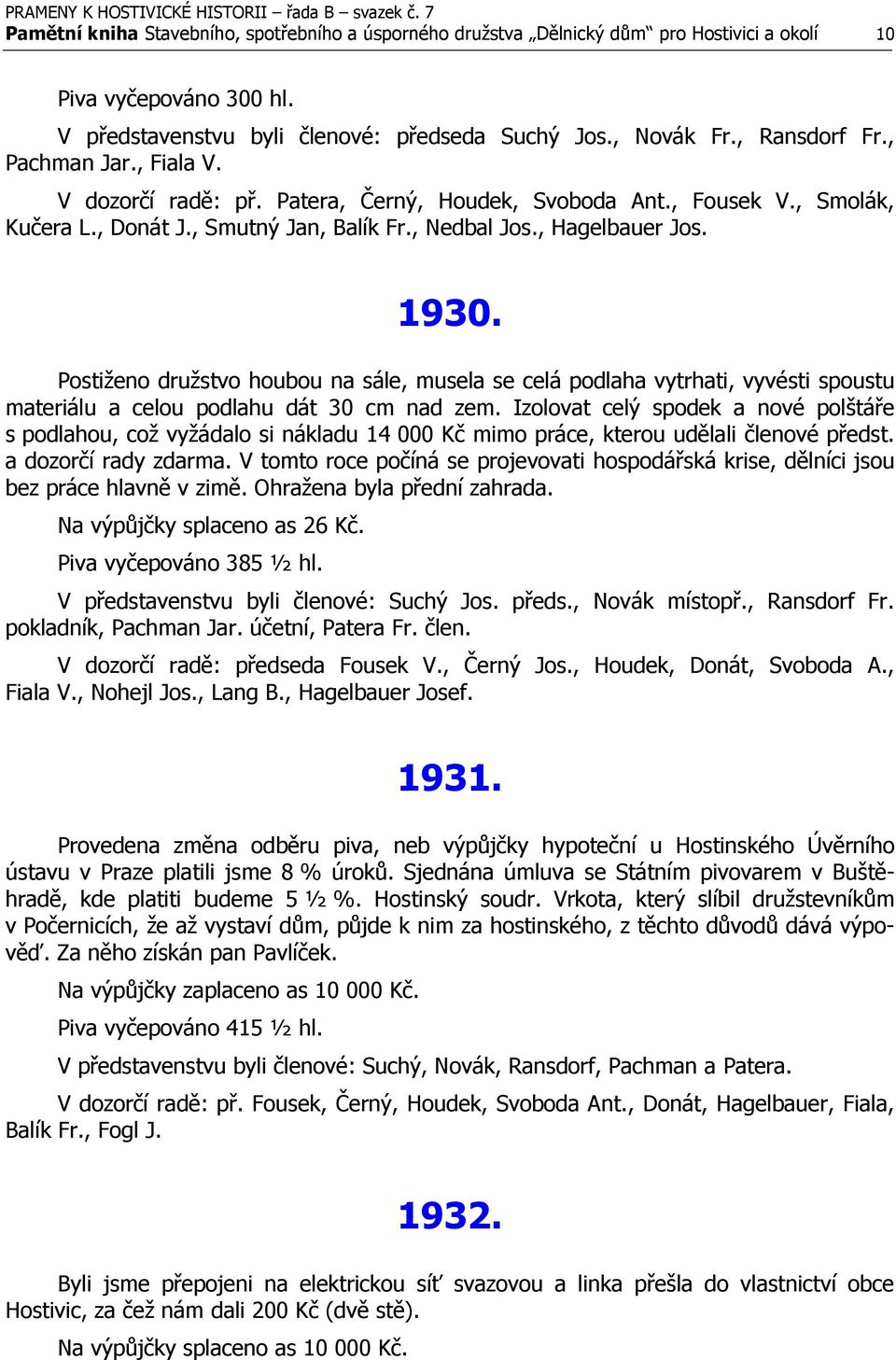 Postiženo družstvo houbou na sále, musela se celá podlaha vytrhati, vyvésti spoustu materiálu a celou podlahu dát 30 cm nad zem.