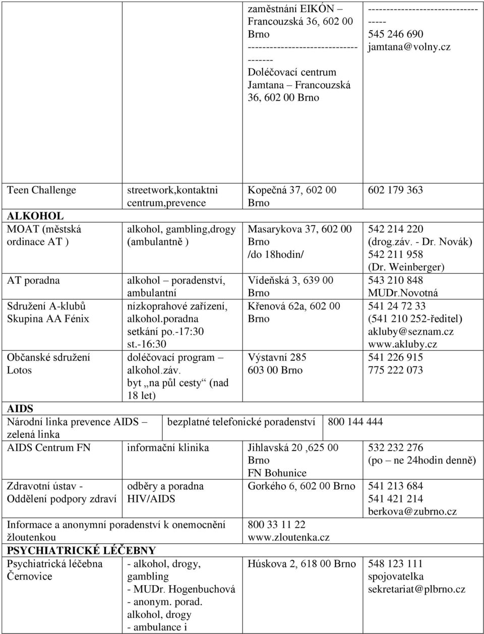 centrum,prevence alkohol, gambling,drogy (ambulantně ) alkohol poradenství, ambulantní nízkoprahové zařízení, alkohol.poradna setkání po.-17:30 st.-16:30 doléčovací program alkohol.záv.