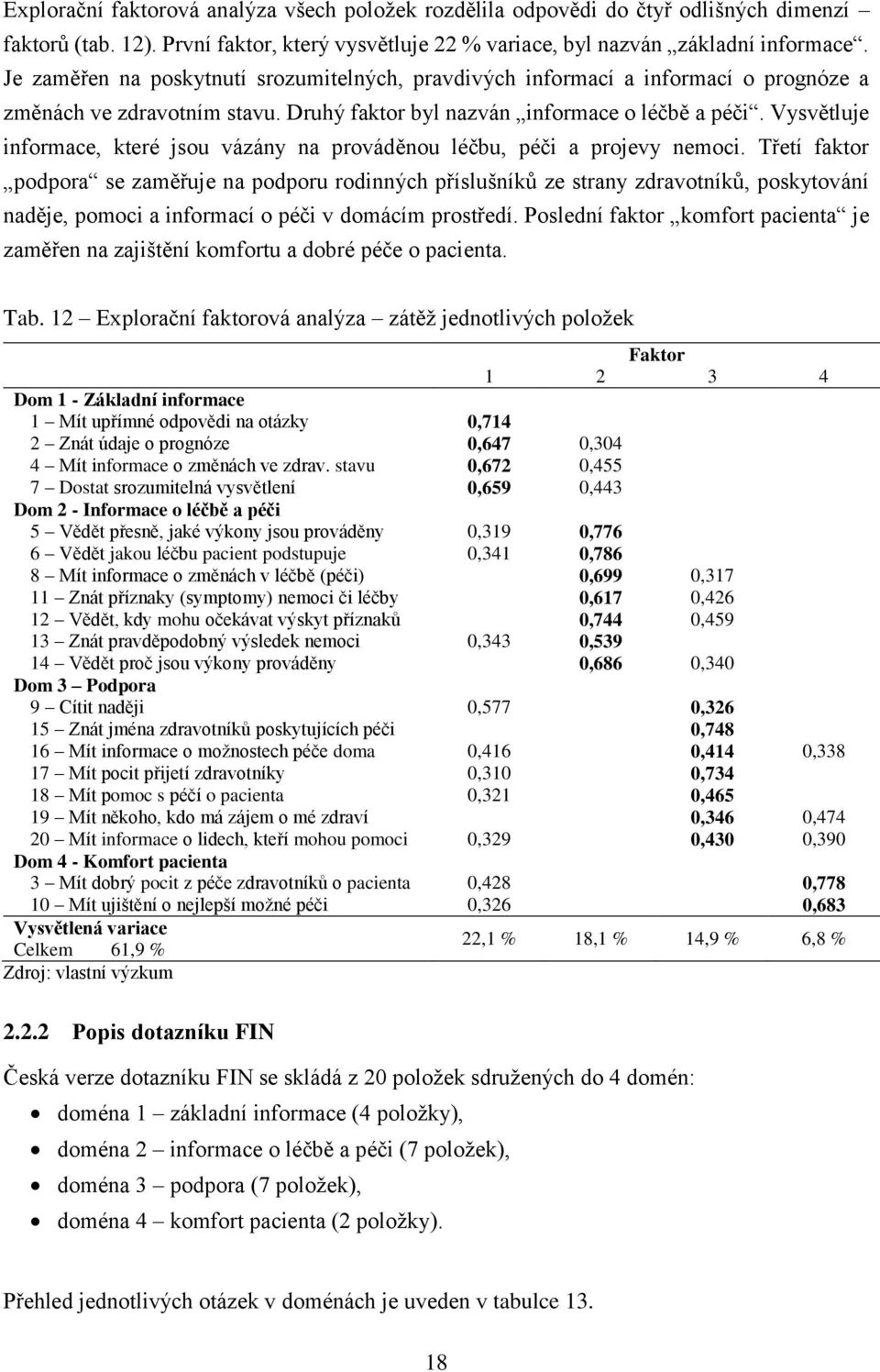 Vysvětluje informace, které jsou vázány na prováděnou léčbu, péči a projevy nemoci.