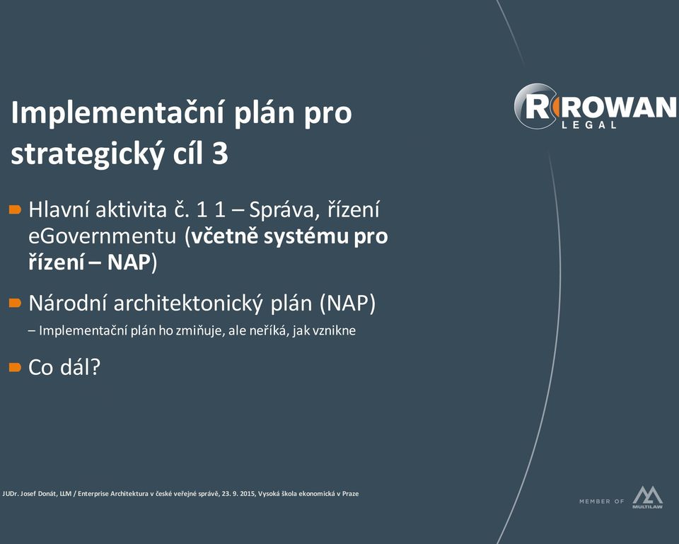 1 1 Správa, řízení egovernmentu (včetně systému pro