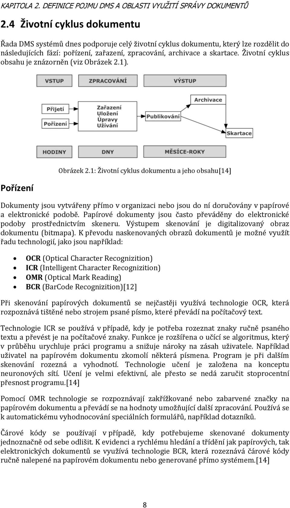 Životní cyklus obsahu je znázorněn (viz Obrázek 2.1). Pořízení Obrázek 2.