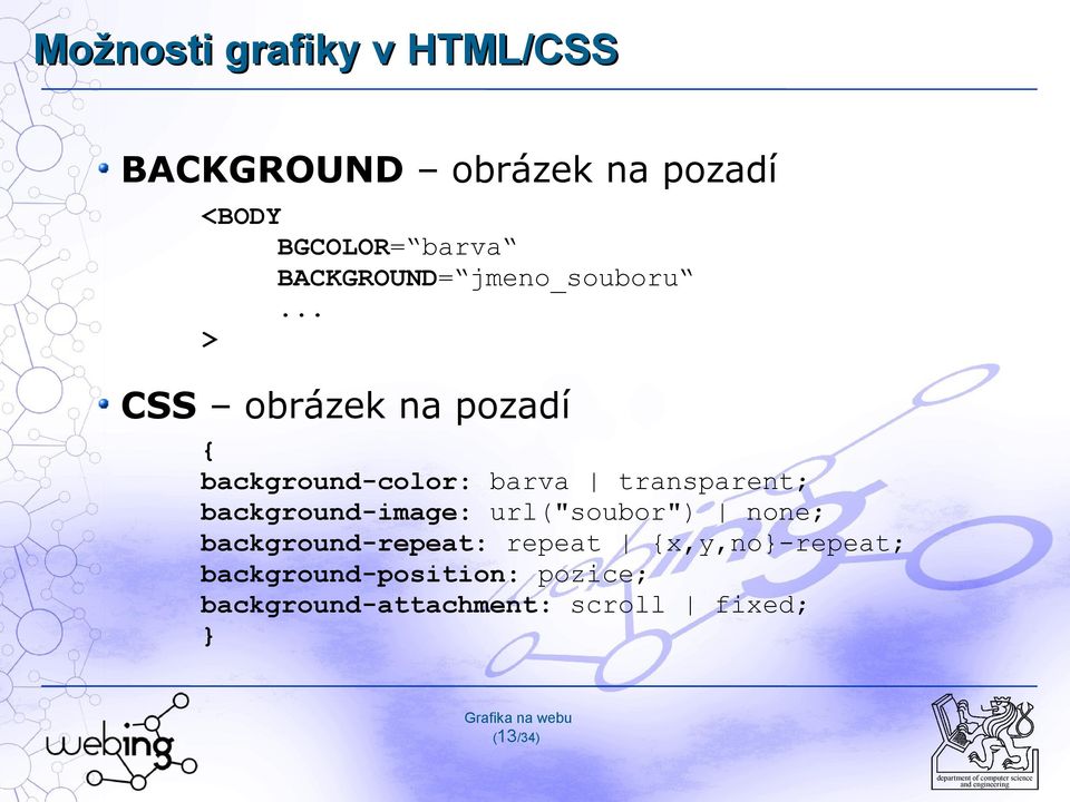 .. > CSS obrázek na pozadí { background-color: barva transparent;