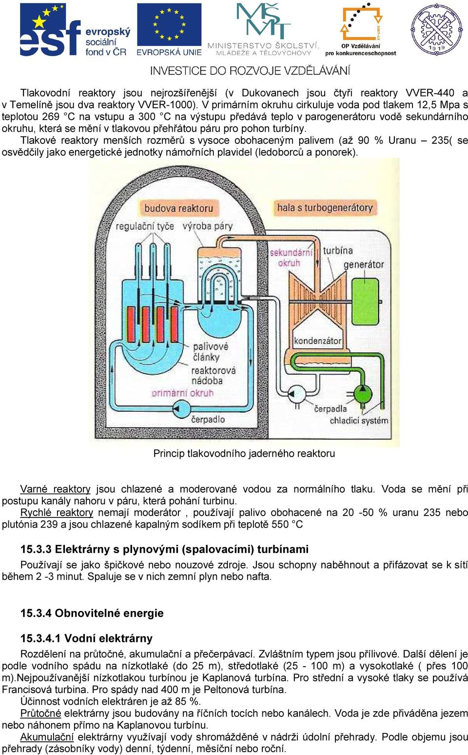 pro pohon turbíny. Tlakové reaktory menších rozměrů s vysoce obohaceným palivem (až 90 % Uranu 235( se osvědčily jako energetické jednotky námořních plavidel (ledoborců a ponorek).