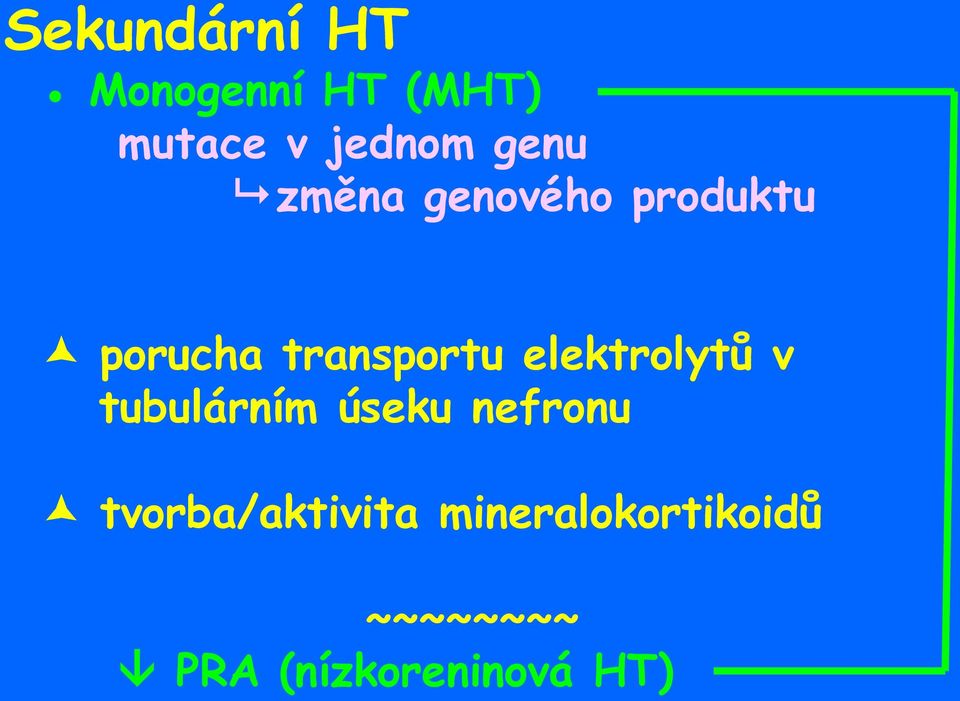 elektrolytů v tubulárním úseku nefronu