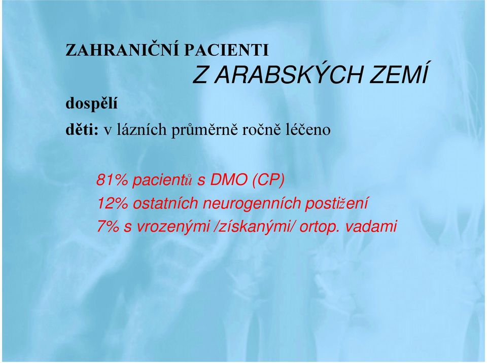 pacientů s DMO (CP) 12% ostatních