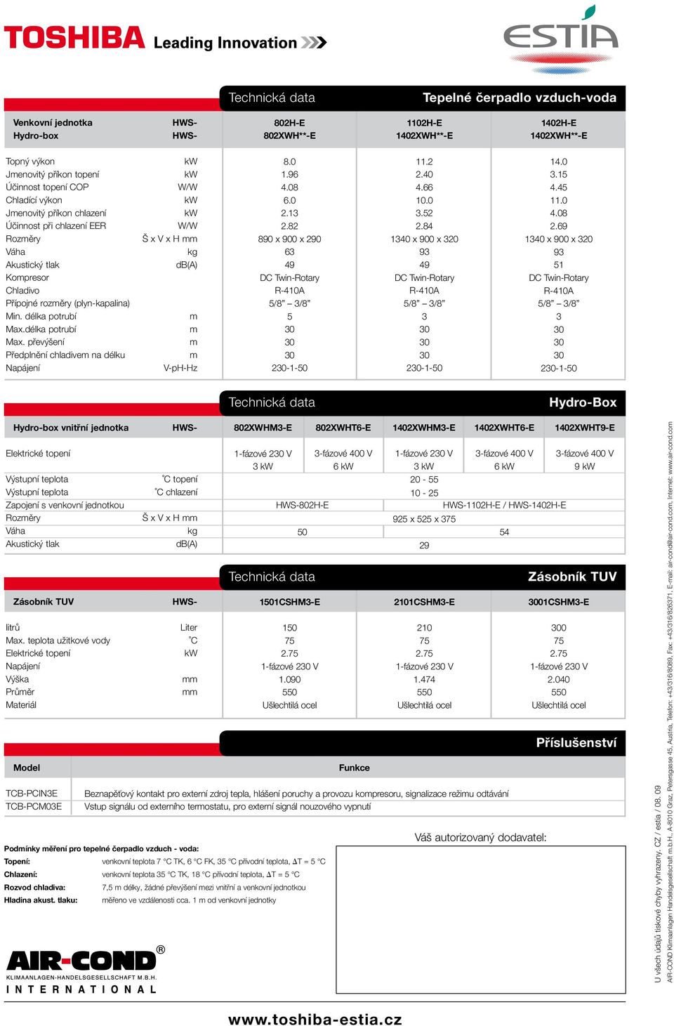 délka potrubí Max. převýšení Předplnění chladivem na délku Napájení W/W W/W Š x V x H mm kg db(a) m m m m V-pH-Hz 8.0 1.96 4.08 6.0 2.13 2.