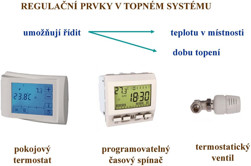 dobu topení pokojový termostat