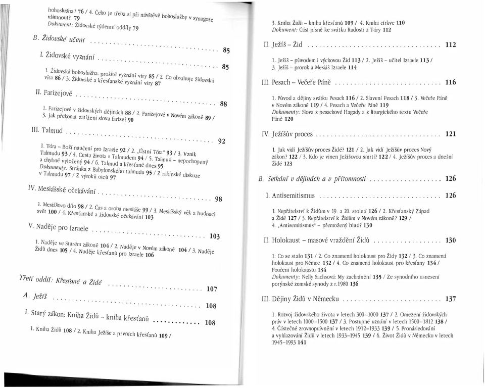 vyznání židovsk,/i víry 87 II Farizejové 85 ' ' 85, ' 88 1 Fariz iové,: v židovských dějinách 88 / _?