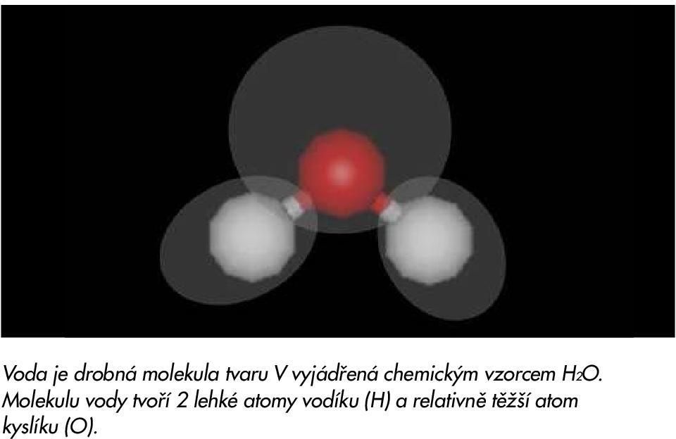 Molekulu vody tvoří 2 lehké atomy