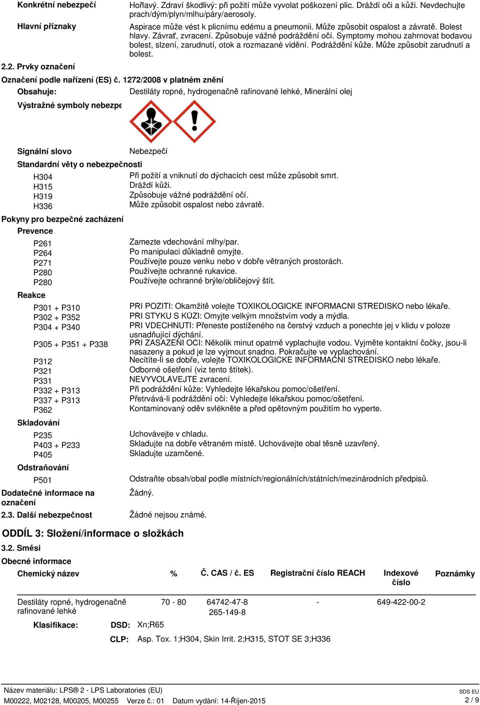 Symptomy mohou zahrnovat bodavou bolest, slzení, zarudnutí, otok a rozmazané vidění. Podráždění kůže. Může způsobit zarudnutí a bolest. Označení podle nařízení (ES) č.