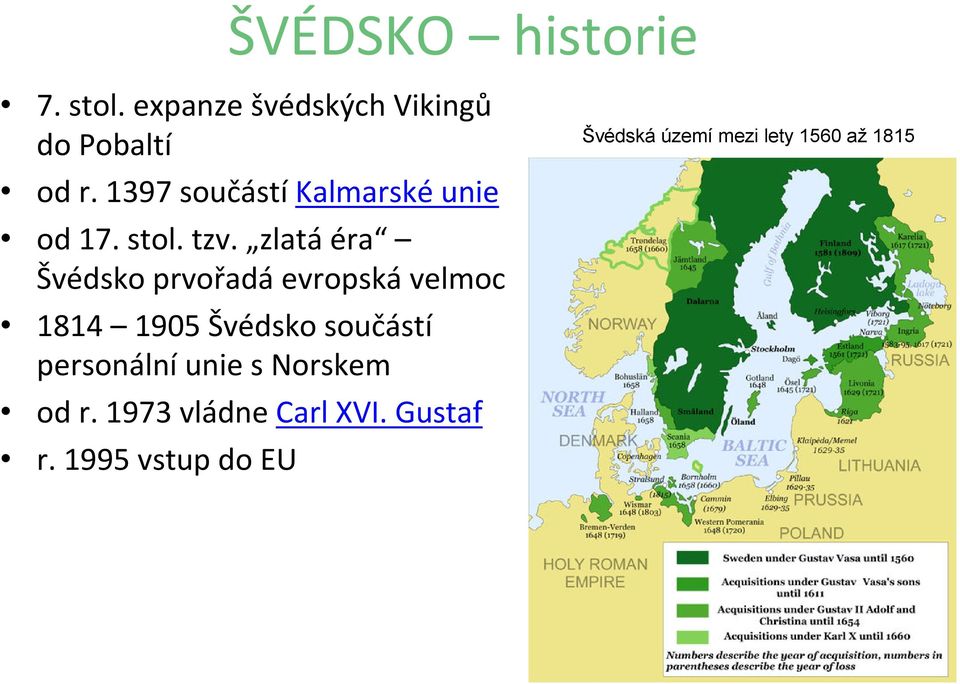 zlatáéra Švédsko prvořadá evropská velmoc 1814 1905 Švédsko součástí