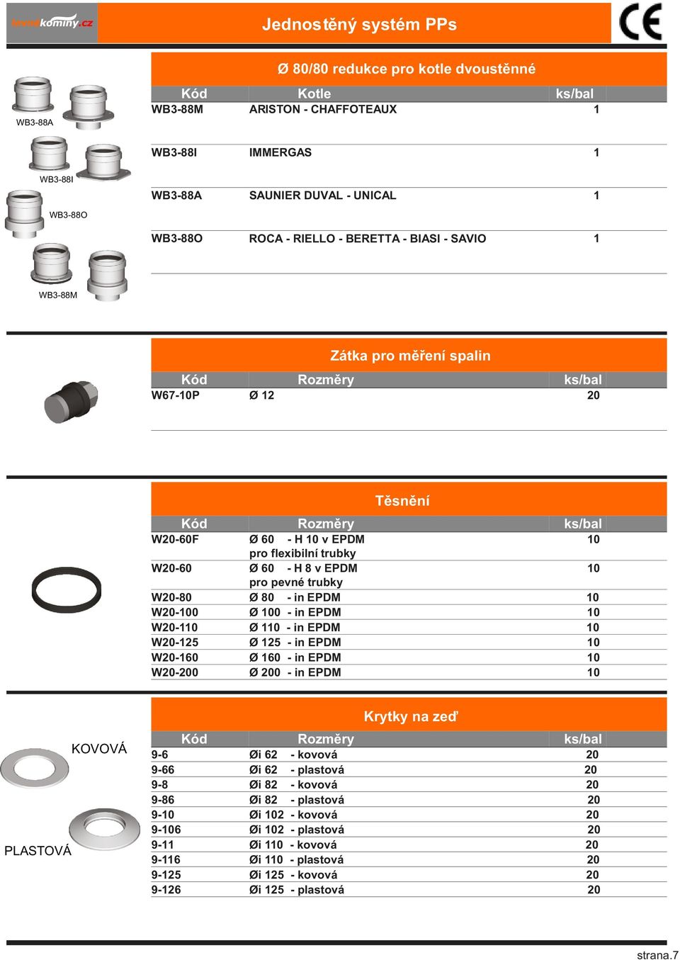 pevné trubky - in EPDM Ø 00 - in EPDM Ø 0 - in EPDM Ø 25 - in EPDM - in EPDM Ø 0 - in EPDM 0 0 0 0 0 0 0 0 Krytky na zeď KOVOVÁ PLASTOVÁ 9-9- 9-8 9-8 9-0 9-0 9-9-