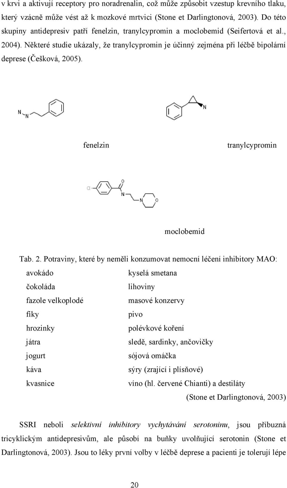 Některé studie ukázaly, že tranylcypromin je účinný zejména při léčbě bipolární deprese (Češková, 20