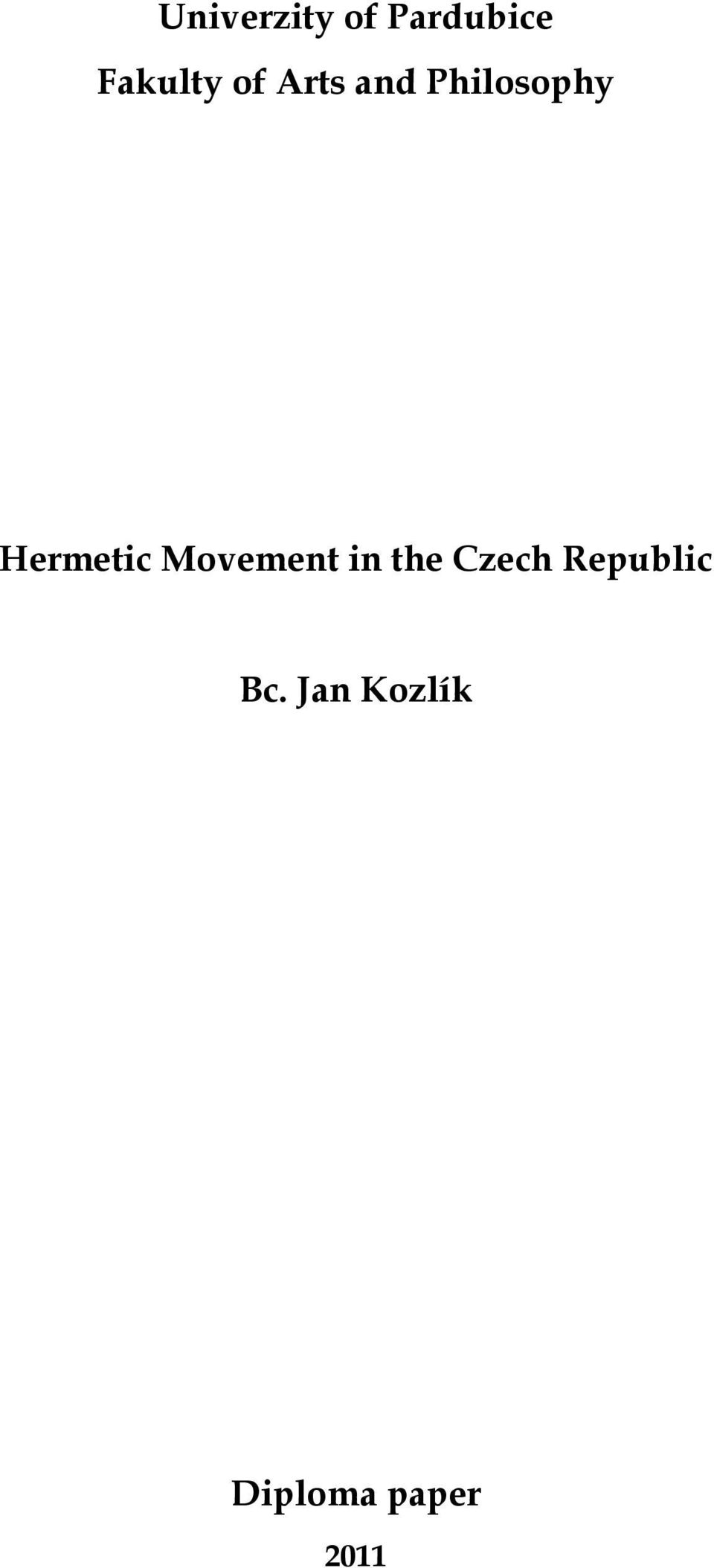 Movement in the Czech Republic