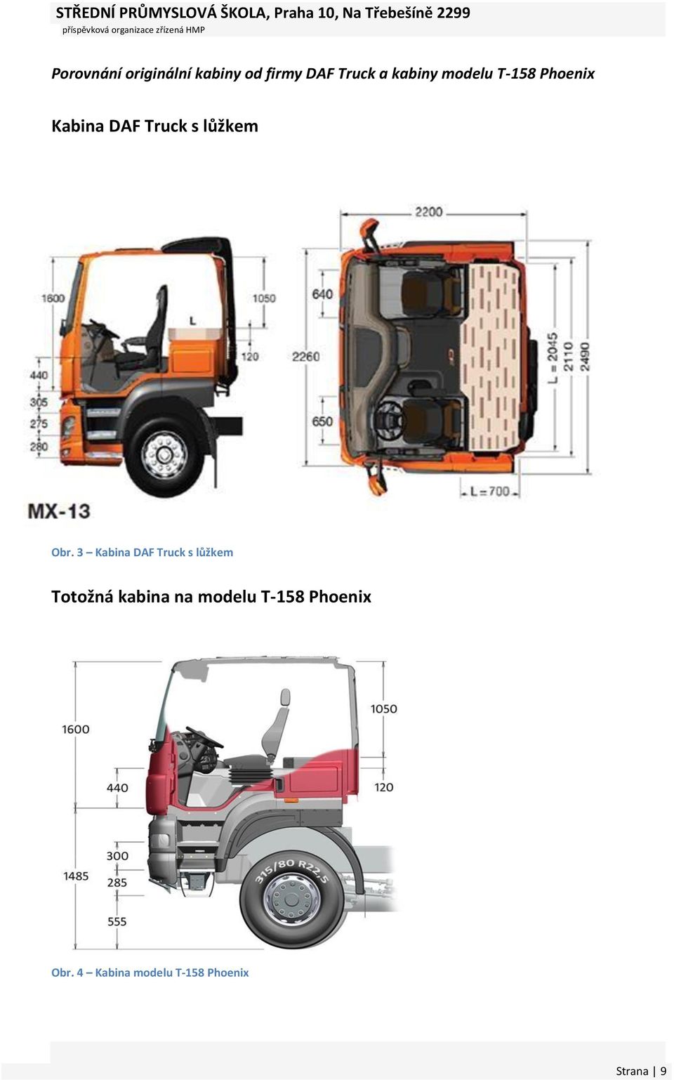 T-158 Phoenix Kabina DAF Truck s lůžkem Obr.