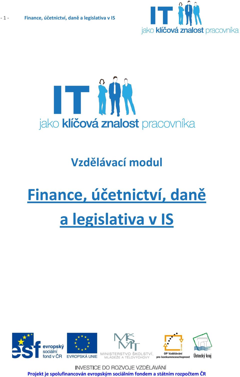 Vzdělávací modul Finance,