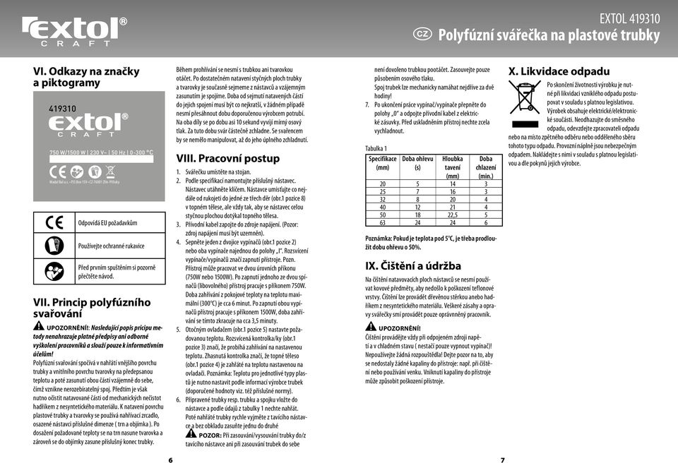 Polyfúzní svařování spočívá v nahřátí vnějšího povrchu trubky a vnitřního povrchu tvarovky na předepsanou teplotu a poté zasunutí obou částí vzájemně do sebe, čímž vznikne nerozebíratelný spoj.