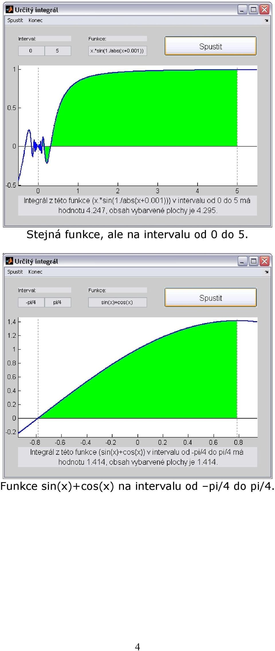 Funkce sin(x)+cos(x) na