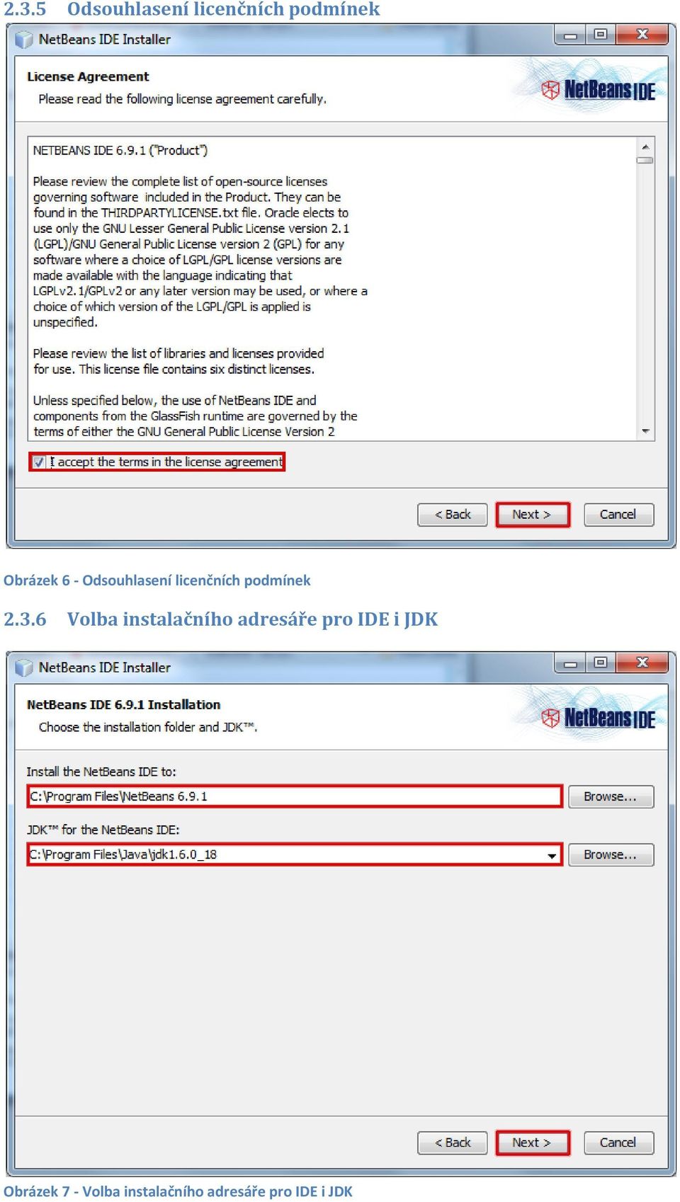 6 Volba instalačního adresáře pro IDE i JDK