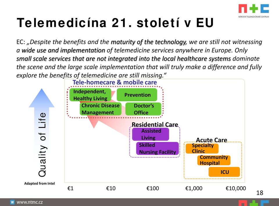 Only small scale services that are not integrated into the local healthcare systems dominate the scene and the large scale implementation that will truly make a difference and