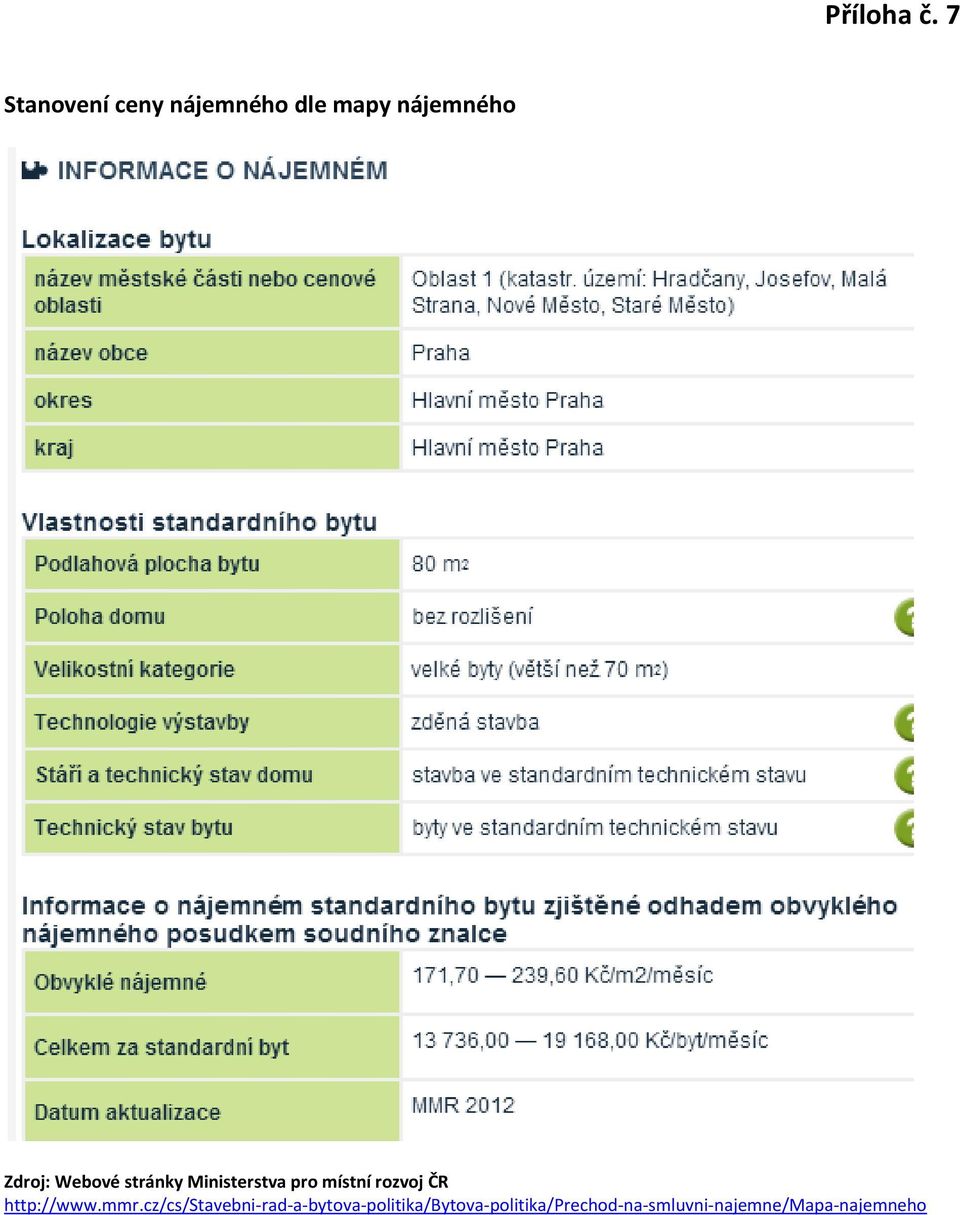 Webové stránky Ministerstva pro místní rozvoj ČR