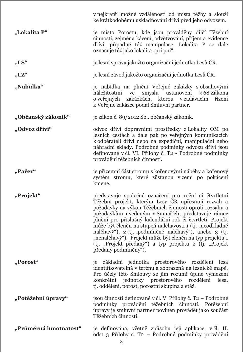 manipulace. Lokalita P se dále označuje též jako lokalita při pni. je lesní správa jakožto organizační jednotka Lesů ČR. je lesní závod jakožto organizační jednotka Lesů ČR.