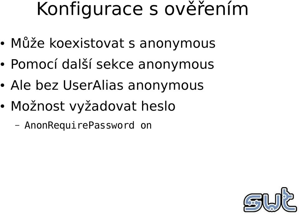 sekce anonymous Ale bez UserAlias
