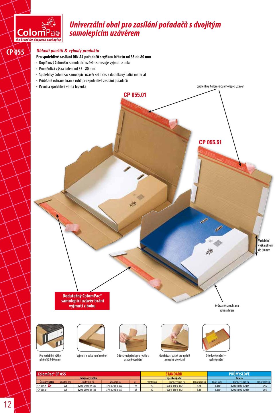 lepenka CP 055.01 Spolehlivý ColomPac samolepicí CP 055.